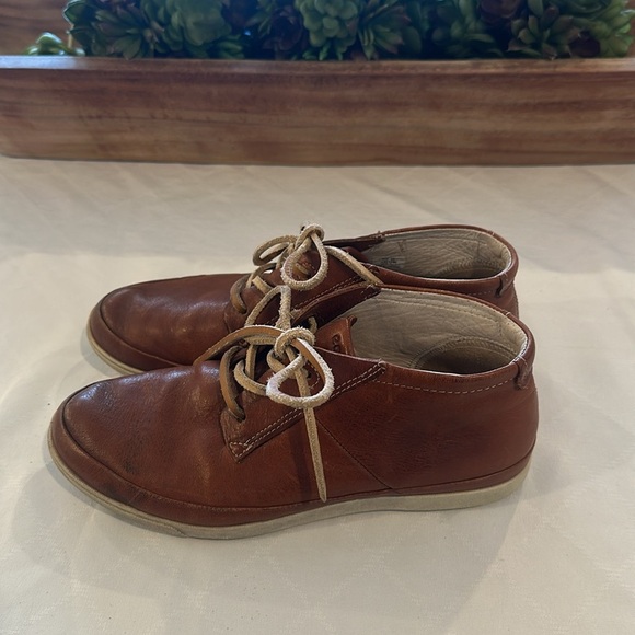 ECCO Women's‎ Damara Boot brown Tan Leather Sneaker Casual Shoes size EU 38 EUC - Picture 3 of 7